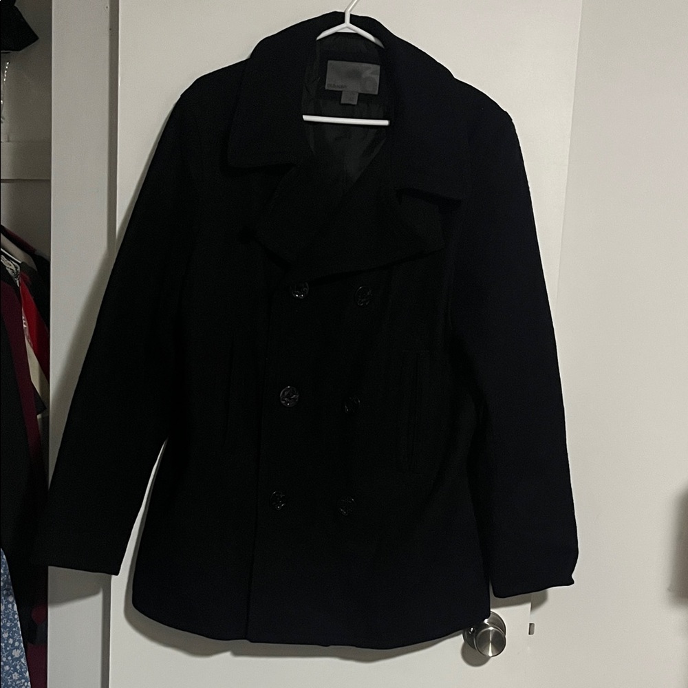 Old Navy Black Double-Breasted Coat